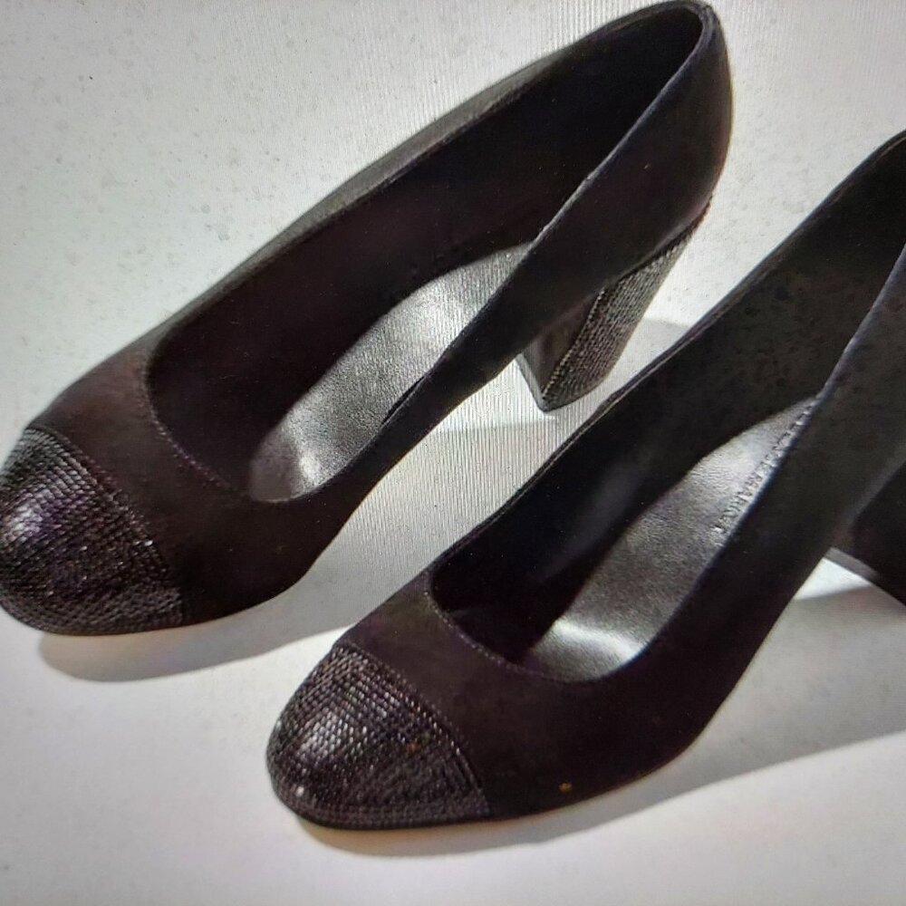 NIB White House Black Market Black Crystal Embellished Pumps size 7.5M